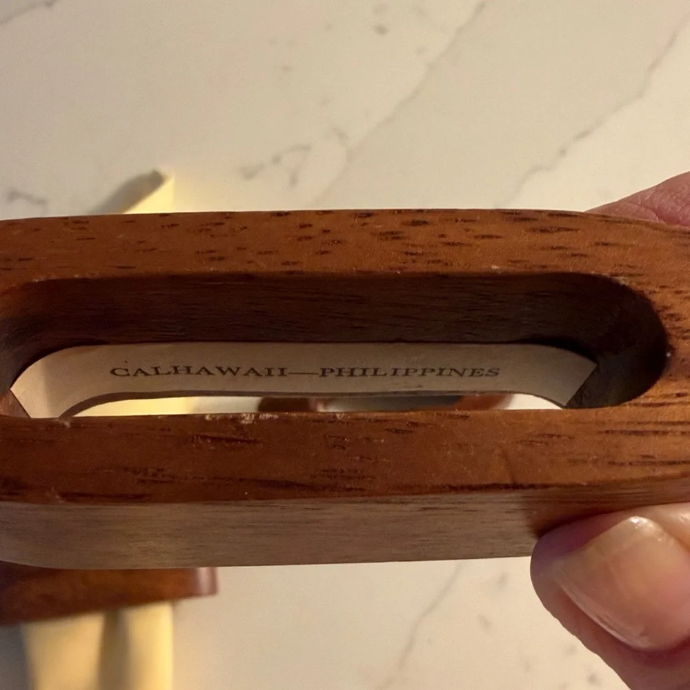 Vintage Wooden Napkin Rings Set of 4